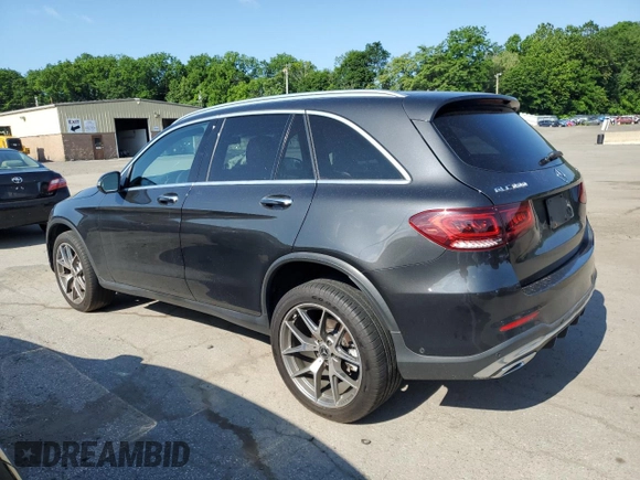 2020 Mercedes-Benz GLC 300 with VIN WDC0G8EB2LF692651, listed as a Copart auction lot 61568195 with 60,929 mi miles and Salvage title. Bid and sale history available at DreamBid. Image 2.
