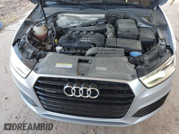 2018 Audi Q3 Premium with VIN WA1ECCFS0JR004256, listed as a Copart auction lot 56906885 with 66,581 mi miles and Salvage title. Bid and sale history available at DreamBid. Image 12.