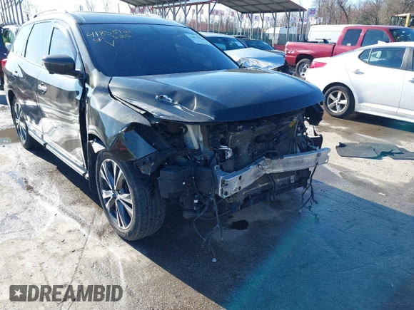 2017 Nissan Pathfinder SL with VIN 5N1DR2MM8HC672040, listed as a IAAI auction lot 41853921 with 168,877 mi miles. Bid and sale history available at carsss.com. Image 17.