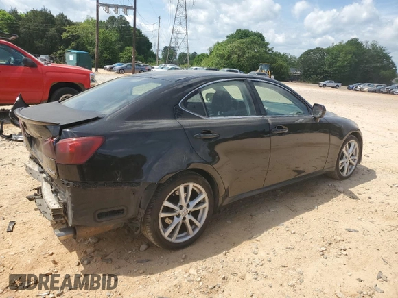 2006 Lexus IS 250 with VIN JTHBK262062006027, listed as a Copart auction lot 52679345 with 232,564 mi miles and Salvage Title. Bid and sale history available at DreamBid. Image 3.