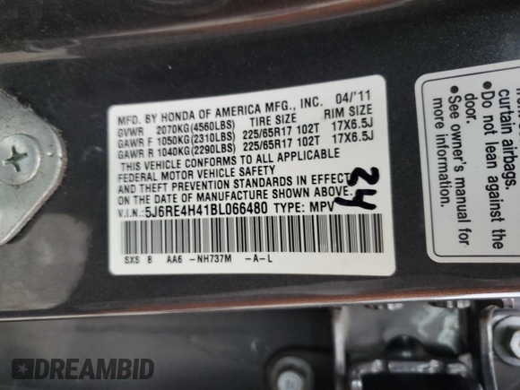 2011 Honda CR-V SE with VIN 5J6RE4H41BL066480, listed as a Copart auction lot 52772735 with 155,156 mi miles and Clean Title. Bid and sale history available at carsss.com. Image 13.