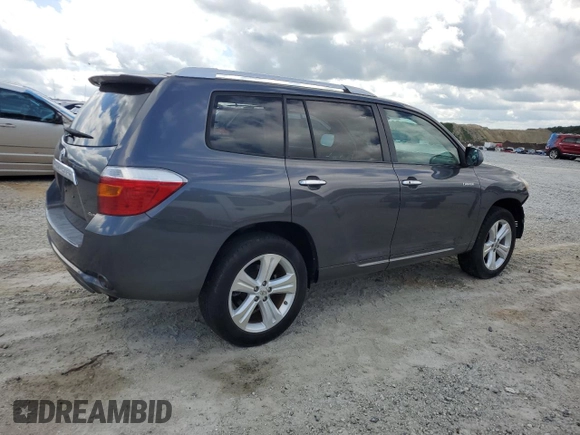 2010 Toyota Highlander Limited with VIN 5TDDK3EH1AS002074, listed as a Copart auction lot 61132555 with 69,600 mi miles and Salvage title. Bid and sale history available at DreamBid. Image 3.