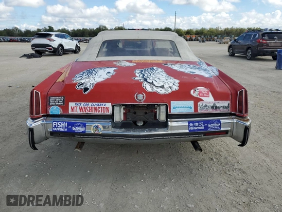1973 Cadillac Eldorado z VIN 6L67S30429866, wystawiony jako Copart lot #87187334 z przebiegiem 94 585 mil mil oraz Szkoda całkowita • Salvage title. Historia ofert i sprzedaży dostępna na DreamBid. Obrazek 6.
