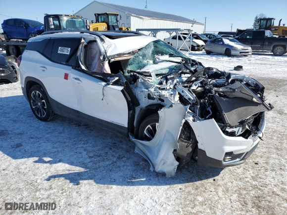 2022 GMC Terrain SLT with VIN 3GKALPEV5NL222881, listed as a Copart auction lot 45683115 with 0 mi miles and Salvage Title. Bid and sale history available at carsss.com. Image 4.