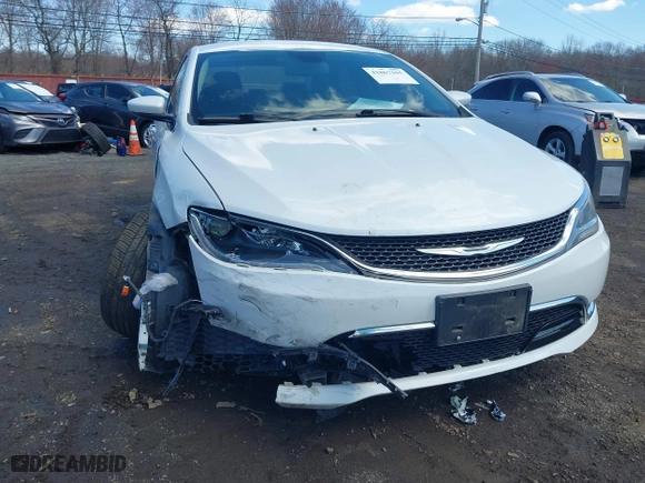 2015 Chrysler 200 C with VIN 1C3CCCEG0FN584234, listed as a IAAI auction lot 41867165 with 107,366 mi miles. Bid and sale history available at carsss.com. Image 6.
