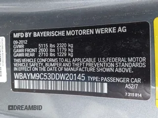 2013 BMW 6 Series 650i with VIN WBAYM9C53DDW20145, listed as a IAAI auction lot 42039618 with 66,684 mi miles and . Bid and sale history available at carsss.com. Image 9.