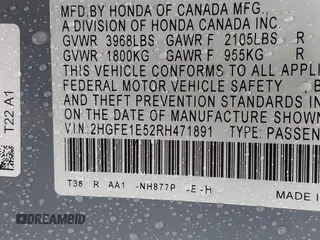 2024 Honda Civic Si z VIN 2HGFE1E52RH471891, wystawiony jako IAAI lot #40477222 z przebiegiem 23 170 mil mil oraz . Historia ofert i sprzedaży dostępna na DreamBid. Obrazek 9.