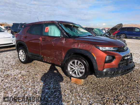 2021 Chevrolet TrailBlazer LS with VIN KL79MNSL7MB030295, listed as a Copart auction lot 44916375 with 0 mi miles and Salvage Title. Bid and sale history available at carsss.com. Image 4.