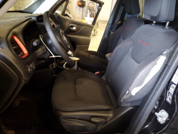 2023 Jeep Renegade Trailhawk with VIN ZACNJDC11PPP59062, listed as a Copart auction lot 58335455 with 9,392 mi miles and Salvage title. Bid and sale history available at DreamBid. Image 7.