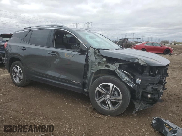 2021 GMC Terrain SLT with VIN 3GKALVEV6ML353109, listed as a Copart auction lot 53830105 with 30,187 mi miles and Salvage title. Bid and sale history available at DreamBid. Image 4.