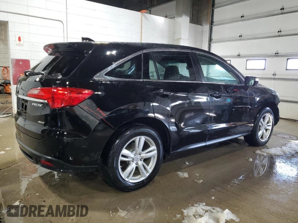 2015 Acura RDX Tech Pkg with VIN 5J8TB4H57FL027588, listed as a Copart auction lot 46805275 with 128,022 mi miles and Salvage Title. Bid and sale history available at carsss.com. Image 3.