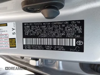 2016 Toyota Prius Two z VIN JTDKBRFU1G3016850, wystawiony jako IAAI lot #41163246 z przebiegiem 68 858 mil mil oraz . Historia ofert i sprzedaży dostępna na DreamBid. Obrazek 9.