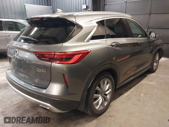 2019 Infiniti QX50 Essential with VIN 3PCAJ5M37KF141381, listed as a IAAI auction lot 42099327 with 55,177 mi miles and . Bid and sale history available at DreamBid. Image 4.