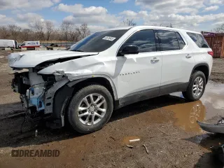 2019 Chevrolet Traverse LS z VIN 1GNEVFKW0KJ159231, wystawiony jako Copart lot #49875645 z przebiegiem 49 680 mil mil oraz Szkoda całkowita • Salvage title. Historia ofert i sprzedaży dostępna na DreamBid. Obrazek 1.
