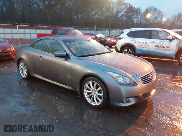 2013 Infiniti G37 Convertible with VIN JN1CV6FE8DM772784, listed as a IAAI auction lot 41367692 with 90,808 mi miles. Bid and sale history available at carsss.com. Image 1.
