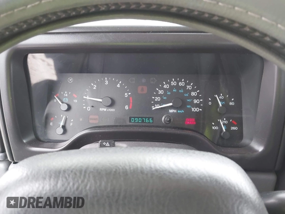 1998 Jeep Wrangler SE with VIN 1J4FY29P9WP793260, listed as a IAAI auction lot 41596990 with 90,766 mi miles. Bid and sale history available at carsss.com. Image 7.