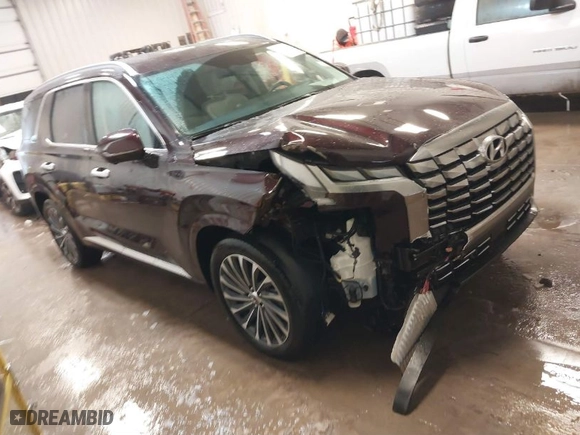 2024 Hyundai Palisade Calligraphy Night Edition with VIN KM8R7DGE4RU648051, listed as a IAAI auction lot 41598525 with 13,291 mi miles. Bid and sale history available at carsss.com. Image 1.