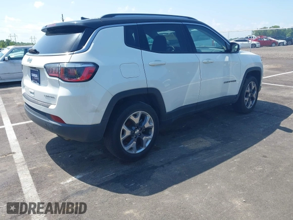2019 Jeep Compass Limited with VIN 3C4NJDCB8KT840234, listed as a IAAI auction lot 42794554 with 68,349 mi miles and . Bid and sale history available at DreamBid. Image 4.