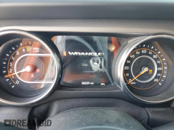 2020 Jeep Wrangler Unlimited Sport S z VIN 1C4HJXDG1LW340016, wystawiony jako Copart lot #56994965 z przebiegiem 38 259 mil mil oraz Szkoda całkowita • Salvage title. Historia ofert i sprzedaży dostępna na DreamBid. Obrazek 9.