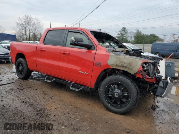 2022 Ram 1500 Big Horn with VIN 1C6SRFMT5NN303332, listed as a Copart auction lot 81687224 with Not provided miles and Salvage title. Bid and sale history available at DreamBid. Image 4.