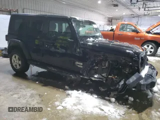 2019 Jeep Wrangler Unlimited Sport Altitude with VIN 1C4HJXDG7KW511592, listed as a Copart auction lot 45100125 with 53,669 mi miles and Salvage title. Bid and sale history available at DreamBid. Image 4.
