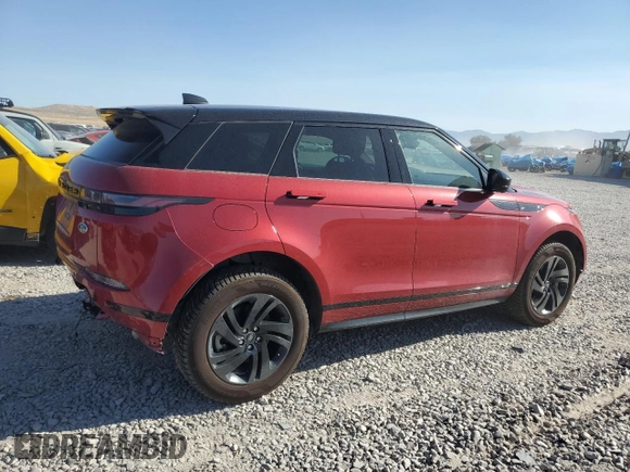 2021 Land Rover Range Rover Evoque R-Dynamic S with VIN SALZT2FX6MH130489, listed as a Copart auction lot 69456554 with 57,467 mi miles and Salvage Title. Bid and sale history available at carsss.com. Image 3.