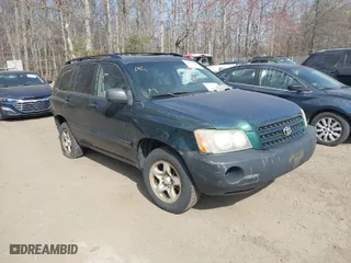 2001 Toyota Highlander with VIN JTEGF21A210024068, listed as a IAAI auction lot 41821786 with 317,494 mi miles. Bid and sale history available at carsss.com. Image 1.
