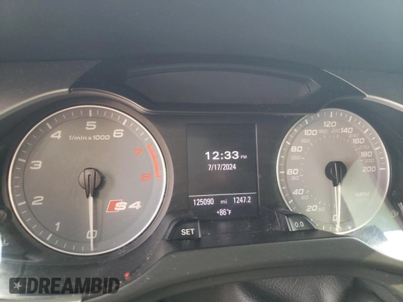 2011 Audi S4 Prestige with VIN WAUKGAFLXBA092434, listed as a Copart auction lot 63314974 with 125,090 mi miles and Salvage Title. Bid and sale history available at carsss.com. Image 9.