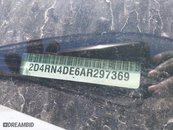2010 Dodge Grand Caravan SE with VIN 2D4RN4DE6AR297369, listed as a IAAI auction lot 42036741 with 200,298 mi miles. Bid and sale history available at carsss.com. Image 9.