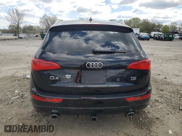 2014 Audi Q5 Premium Plus with VIN WA1CMAFP0EA079029, listed as a Copart auction lot 51653925 with 121,047 mi miles and Salvage title. Bid and sale history available at DreamBid. Image 6.