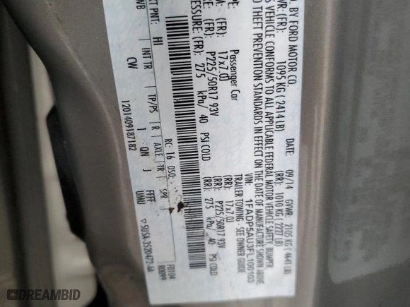 2015 Ford C-Max Hybrid SE with VIN 1FADP5AU3FL100103, listed as a Copart auction lot 51504245 with 29,147 mi miles and Salvage Title. Bid and sale history available at carsss.com. Image 12.