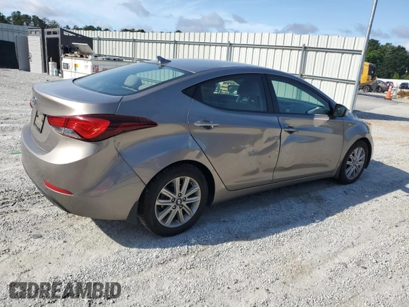 2015 Hyundai Elantra SE with VIN 5NPDH4AE2FH592573, listed as a Copart auction lot 59092025 with 62,870 mi miles and Salvage title. Bid and sale history available at DreamBid. Image 3.