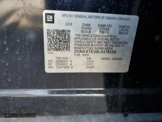 2020 Chevrolet Equinox LT with VIN 2GNAXTEV6L6176155, listed as a Copart auction lot 48537585 with 128,711 mi miles and Salvage Title. Bid and sale history available at carsss.com. Image 14.