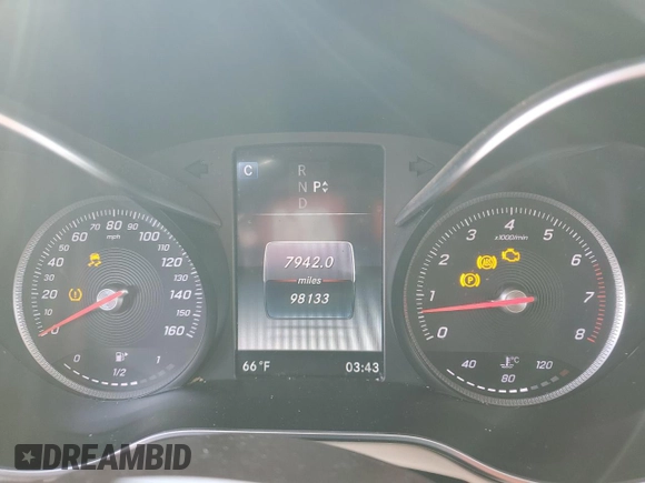 2017 Mercedes-Benz C with VIN 55SWF4JB7HU217203, listed as a Copart auction lot 46826495 with 98,133 mi miles and Salvage Title. Bid and sale history available at carsss.com. Image 9.