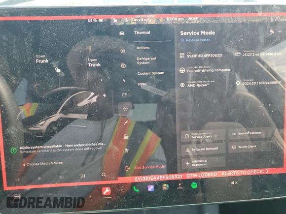 2023 Tesla Model 3 с VIN 5YJ3E1EA4PF506321, выставлен на аукционе Copart как лот 62284254 с пробегом 251 272 миль миль и Списание • Salvage title. История ставок и продаж доступна на DreamBid. Изображение 9.