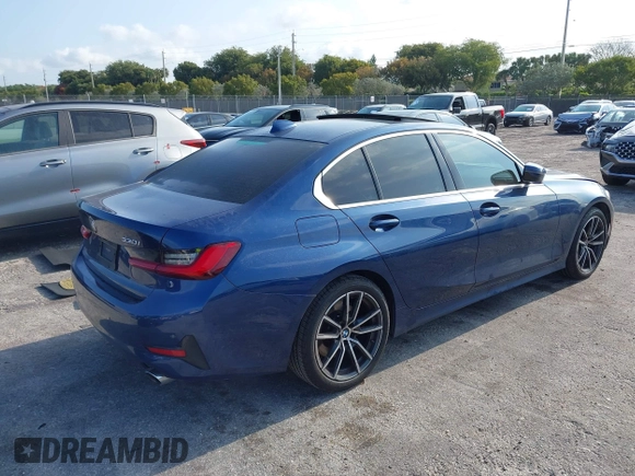 2021 BMW 3 Series 330i with VIN 3MW5R1J00M8C11837, listed as a IAAI auction lot 41964907 with 37,144 mi miles and . Bid and sale history available at carsss.com. Image 4.