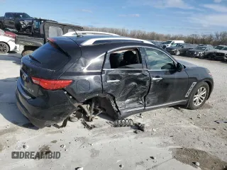 2013 Infiniti FX with VIN JN8CS1MW8DM170086, listed as a Copart auction lot 49958785 with 102,737 mi miles and Salvage Title. Bid and sale history available at carsss.com. Image 3.
