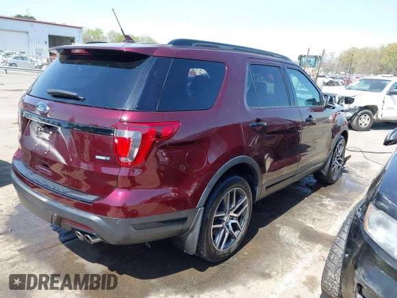 2018 Ford Explorer Sport with VIN 1FM5K8GT4JGB85463, listed as a IAAI auction lot 41914412 with 59,680 mi miles and . Bid and sale history available at DreamBid. Image 4.