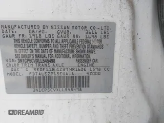 2020 Nissan Kicks SV z VIN 3N1CP5CVXLL545498, wystawiony jako IAAI lot #41940641 z przebiegiem 74 554 mil mil oraz . Historia ofert i sprzedaży dostępna na DreamBid. Obrazek 9.