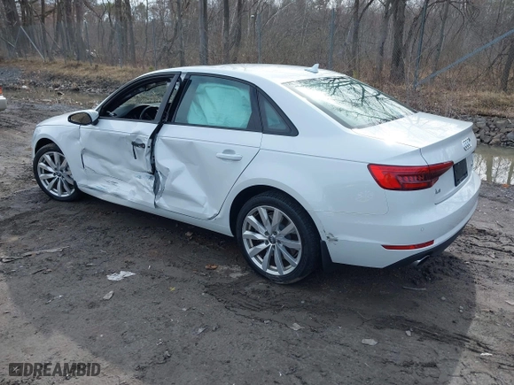 2017 Audi A4 Premium with VIN WAUANAF42HN018808, listed as a IAAI auction lot 42019325 with 90,375 mi miles. Bid and sale history available at carsss.com. Image 3.