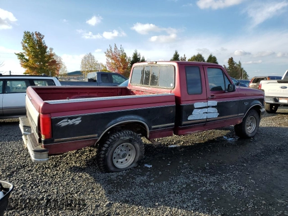 1995 Ford F-150 with VIN 1FTEX14H1SKB03880, listed as a Copart auction lot 77352324 with 0 mi miles and Salvage Title. Bid and sale history available at carsss.com. Image 3.
