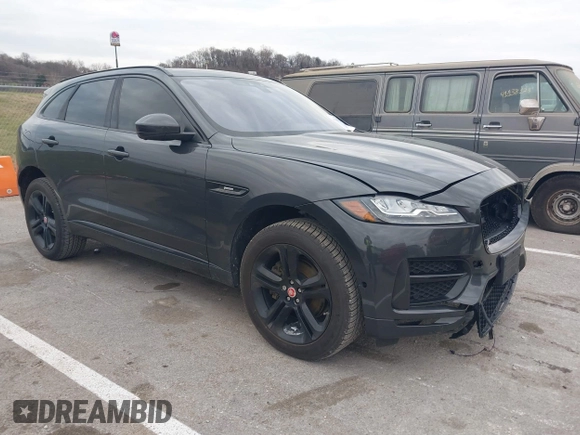 2017 Jaguar F-Pace 35t R-Sport with VIN SADCL2BV3HA884003, listed as a IAAI auction lot 41169317 with 76,563 mi miles and . Bid and sale history available at DreamBid. Image 1.