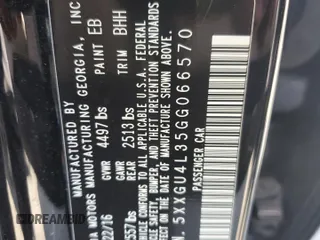 2016 Kia Optima EX with VIN 5XXGU4L35GG066570, listed as a Copart auction lot 54387215 with 98,657 mi miles and Clean Title. Bid and sale history available at carsss.com. Image 12.
