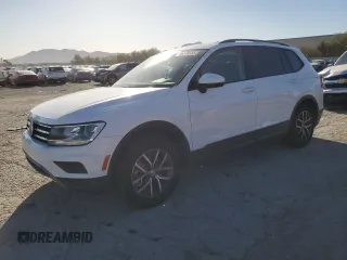 2021 Volkswagen Tiguan S with VIN 3VV1B7AX5MM022938, listed as a Copart auction lot 46370535 with 49,559 mi miles and Salvage Title. Bid and sale history available at DreamBid. Image 1.