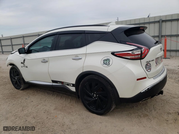 2017 Nissan Murano Platinum with VIN 5N1AZ2MH3HN148689, listed as a Copart auction lot 86223424 with 195,046 mi miles and Salvage Title. Bid and sale history available at carsss.com. Image 2.
