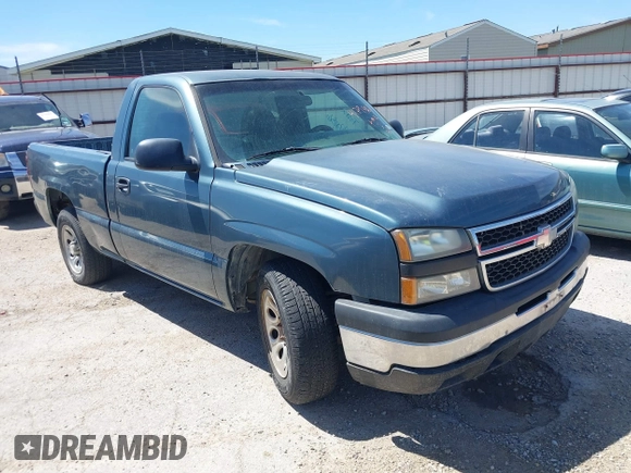 2006 Chevrolet Silverado 1500 Work Truck with VIN 1GCEC14XX6Z109886, listed as a IAAI auction lot 41798061 with 291,013 mi miles and . Bid and sale history available at DreamBid. Image 1.