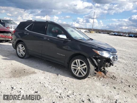 2018 Chevrolet Equinox Premier with VIN 2GNAXVEV7J6229020, listed as a Copart auction lot 46920515 with 43,294 mi miles and Salvage Title. Bid and sale history available at DreamBid. Image 4.