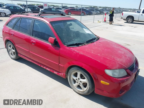 2002 Mazda Protege with VIN JM1BJ246721565634, listed as a IAAI auction lot 41984727 with 235,764 mi miles and . Bid and sale history available at DreamBid. Image 1.