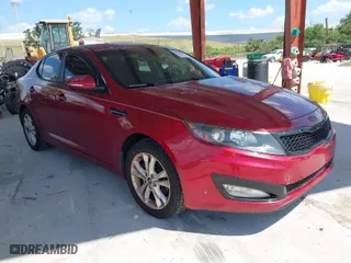 2011 Kia Optima EX with VIN KNAGN4A75B5185281, listed as a IAAI auction lot 41955141 with 191,102 mi miles. Bid and sale history available at carsss.com. Image 1.