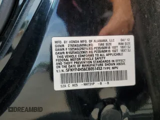 2012 Honda Pilot EX-L z VIN 5FNYF4H56CB051453, wystawiony jako Copart lot #56736035 z przebiegiem 210 201 mil mil oraz Szkoda całkowita • Salvage title. Historia ofert i sprzedaży dostępna na DreamBid. Obrazek 13.